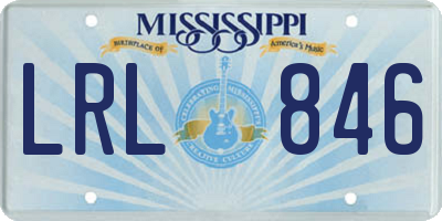 MS license plate LRL846