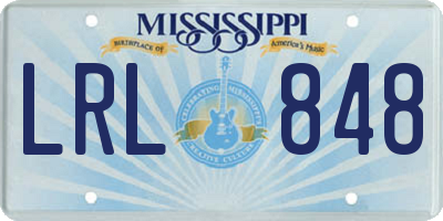 MS license plate LRL848