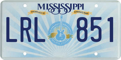 MS license plate LRL851