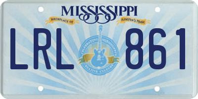 MS license plate LRL861