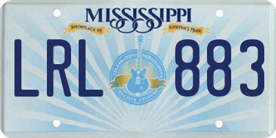 MS license plate LRL883