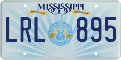 MS license plate LRL895