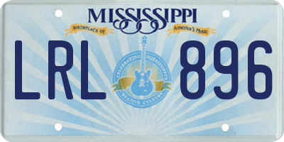 MS license plate LRL896