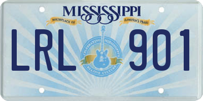 MS license plate LRL901