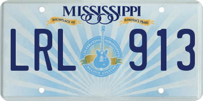 MS license plate LRL913