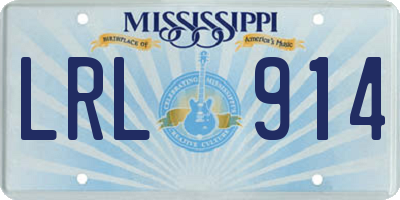 MS license plate LRL914