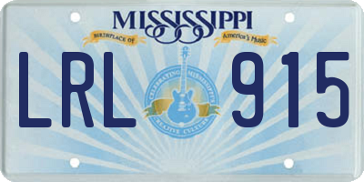 MS license plate LRL915
