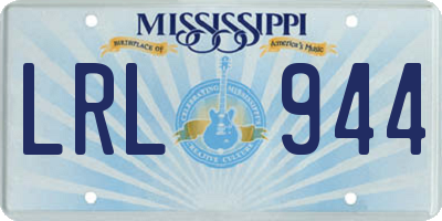 MS license plate LRL944