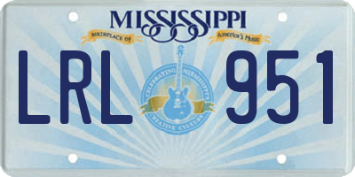 MS license plate LRL951