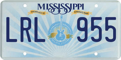 MS license plate LRL955
