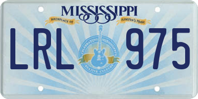 MS license plate LRL975