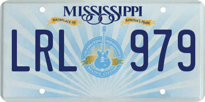 MS license plate LRL979