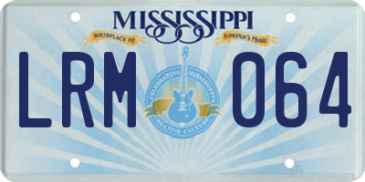 MS license plate LRM064