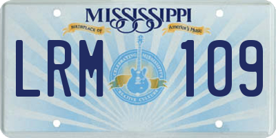 MS license plate LRM109
