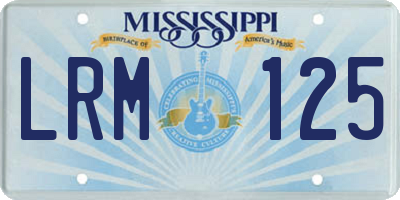 MS license plate LRM125