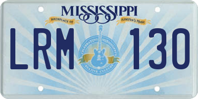 MS license plate LRM130