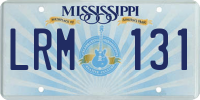 MS license plate LRM131