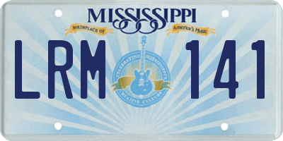 MS license plate LRM141