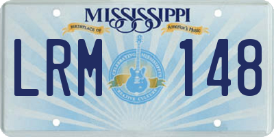 MS license plate LRM148