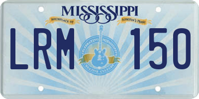 MS license plate LRM150