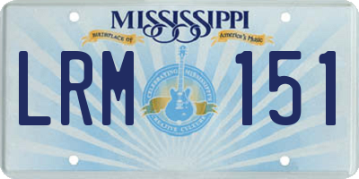 MS license plate LRM151