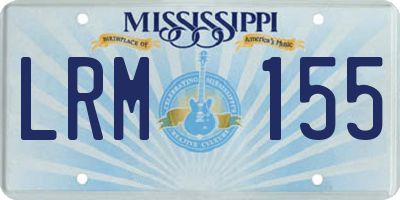 MS license plate LRM155