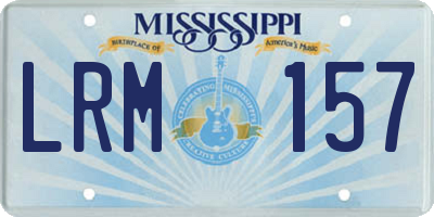 MS license plate LRM157