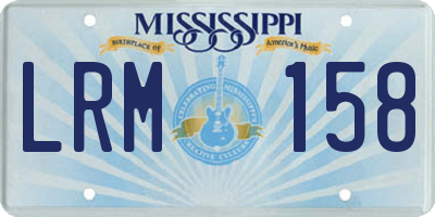 MS license plate LRM158
