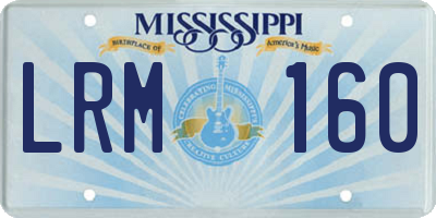 MS license plate LRM160