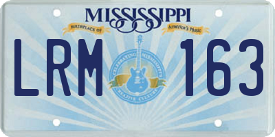 MS license plate LRM163