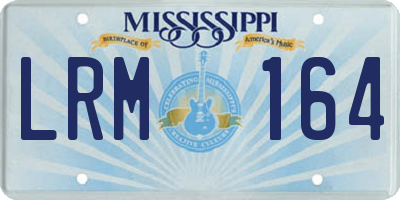 MS license plate LRM164