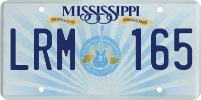 MS license plate LRM165