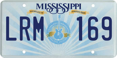 MS license plate LRM169