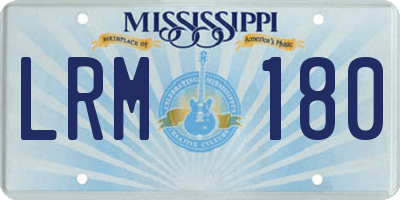MS license plate LRM180