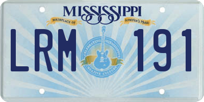 MS license plate LRM191