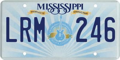MS license plate LRM246