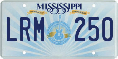 MS license plate LRM250