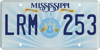 MS license plate LRM253
