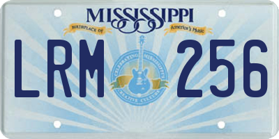 MS license plate LRM256