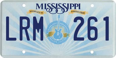 MS license plate LRM261