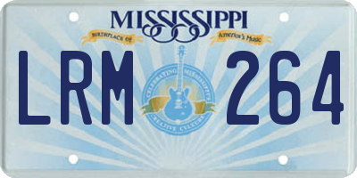 MS license plate LRM264