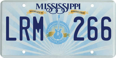 MS license plate LRM266
