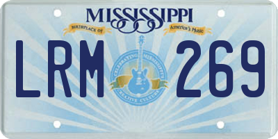 MS license plate LRM269