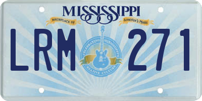 MS license plate LRM271