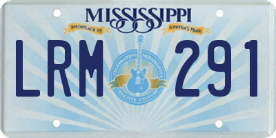 MS license plate LRM291