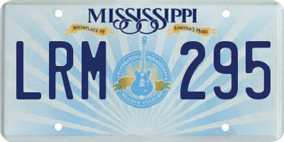 MS license plate LRM295