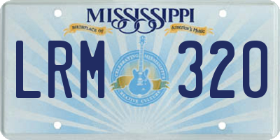 MS license plate LRM320