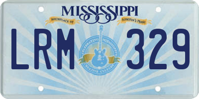 MS license plate LRM329