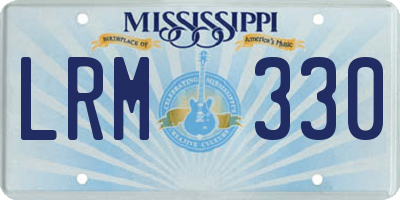 MS license plate LRM330