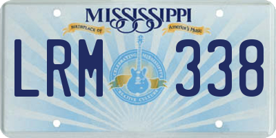 MS license plate LRM338